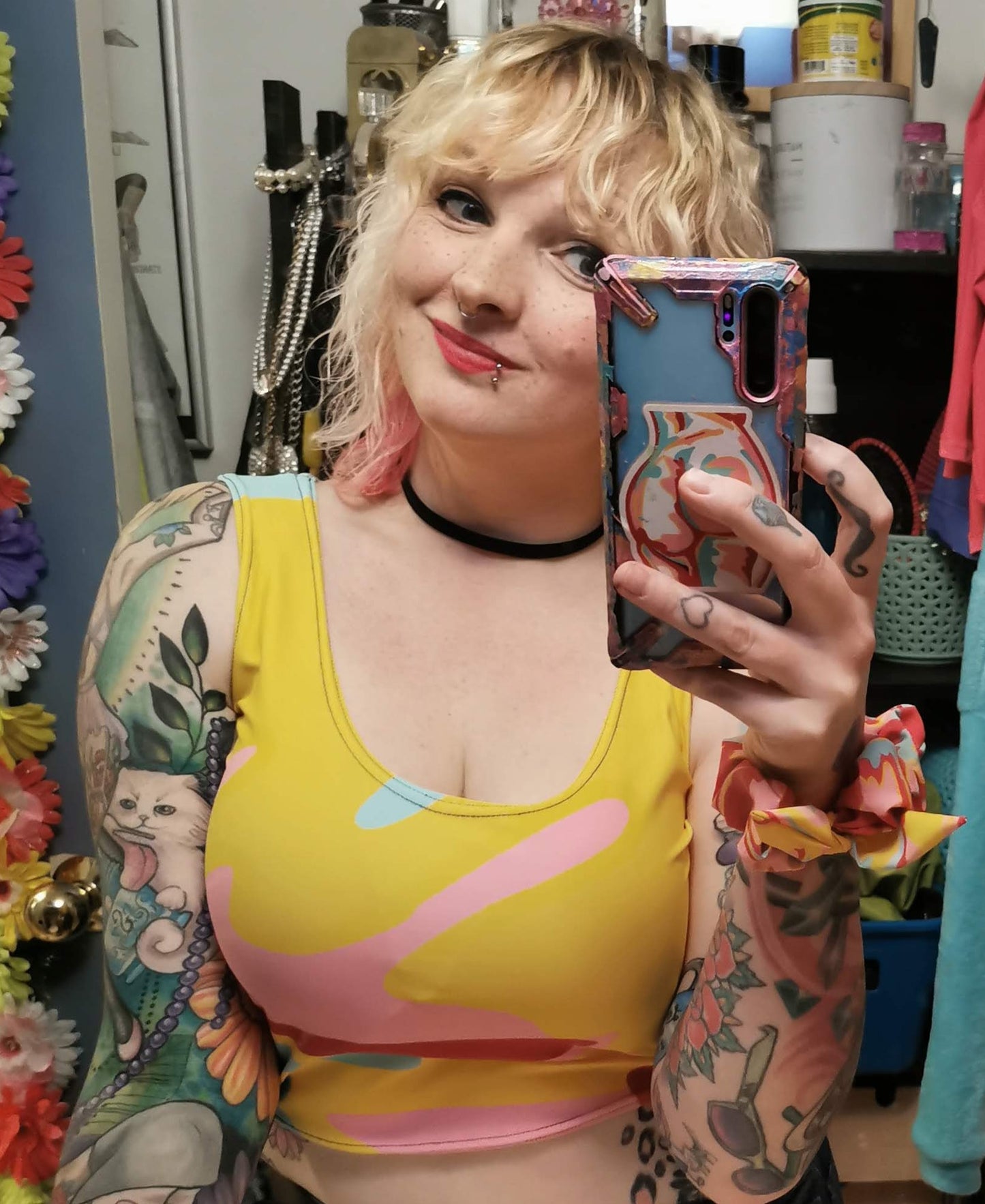 Embrace Body Love Crop Top Tank- Yellow