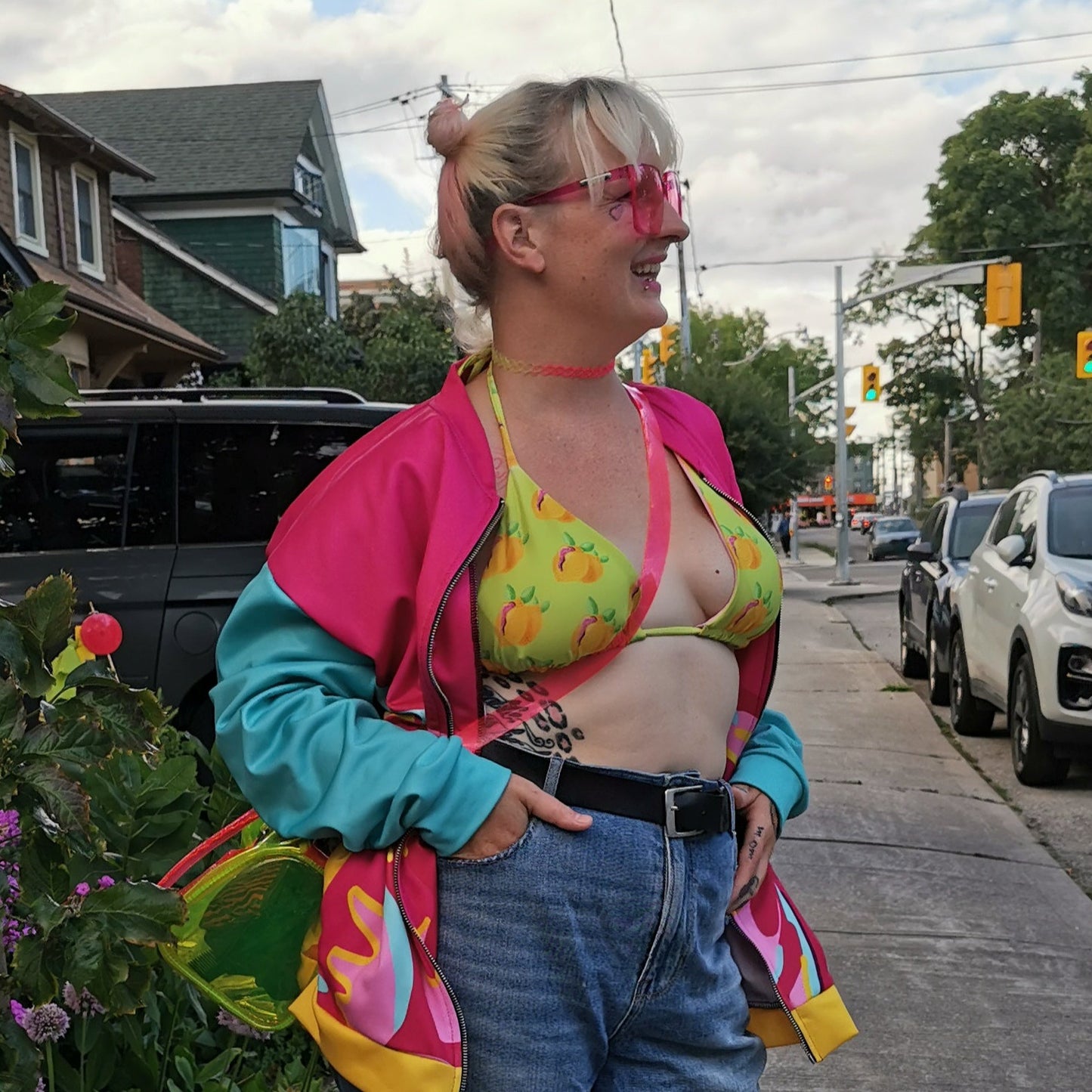 "Sour Puss" Lemon Vulva- String bikini (Recycled)
