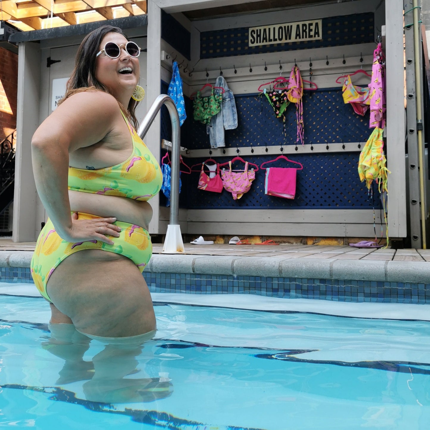 "Sour Puss" Lemon Vulva, High-waisted Bikini