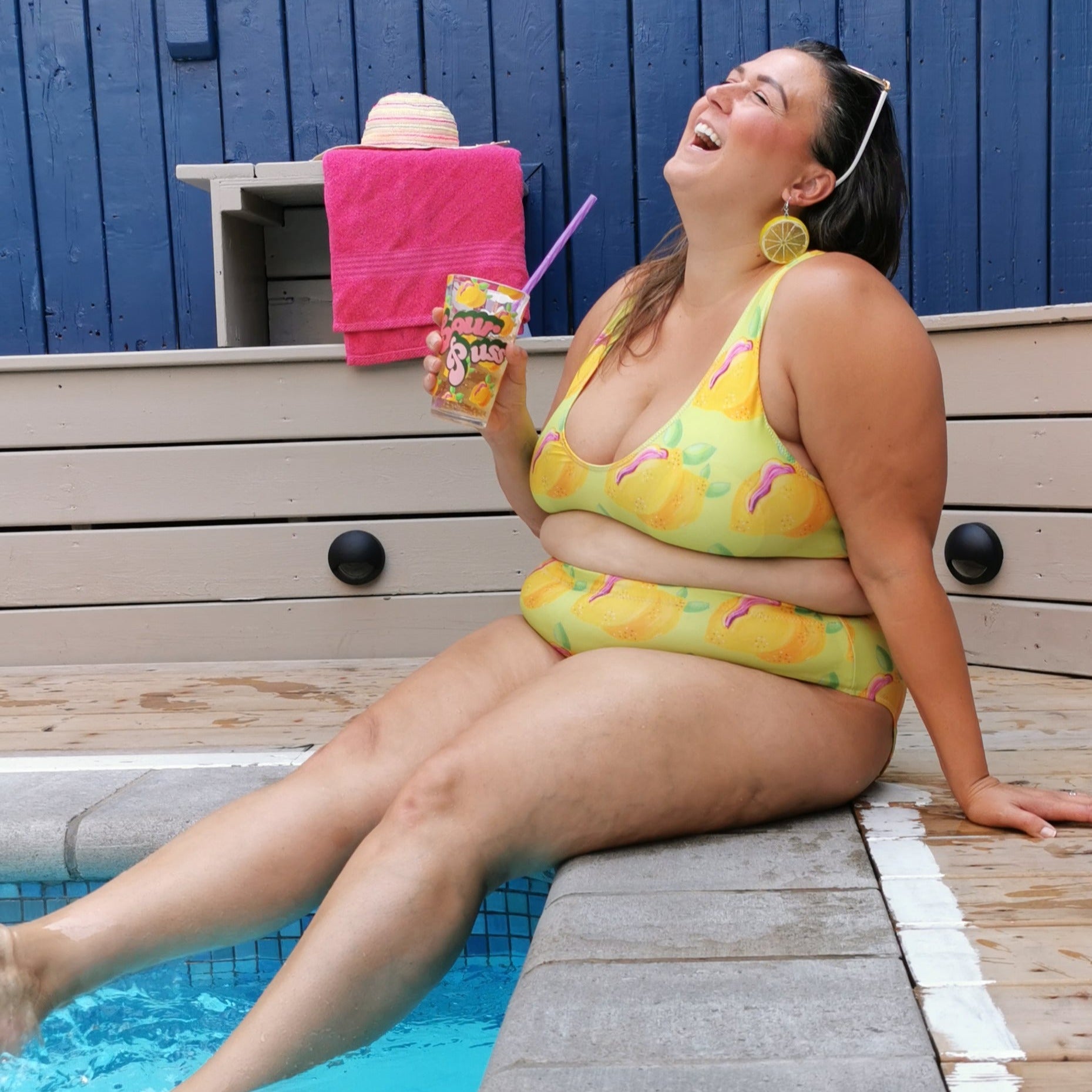 Sour Puss Lemon Vulva, High-waisted Bikini – pinkbananasparkles