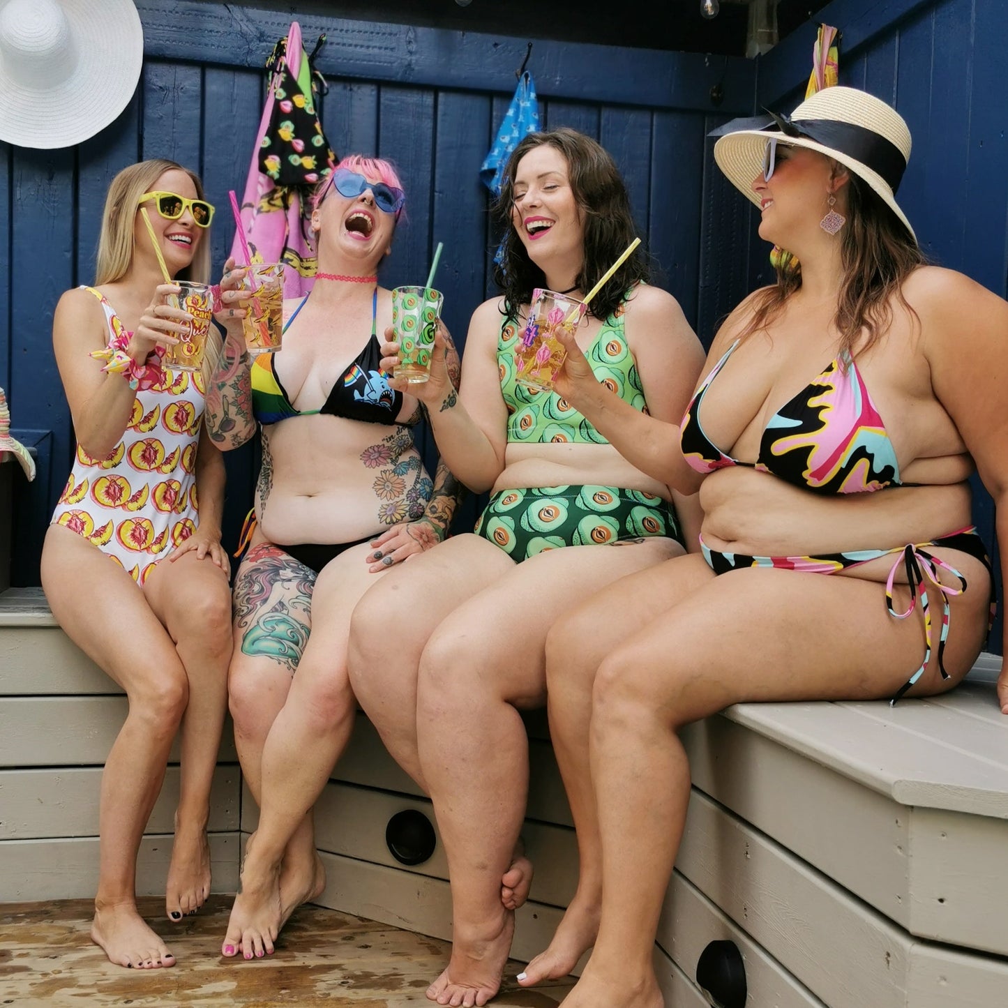 "Peachy Queen" Peach Vulva One-Piece Swimsuit