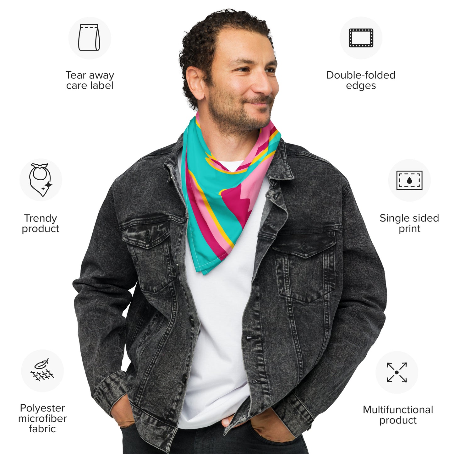 Embrace Body Love Scarf/Bandana- Teal (3 sizes)