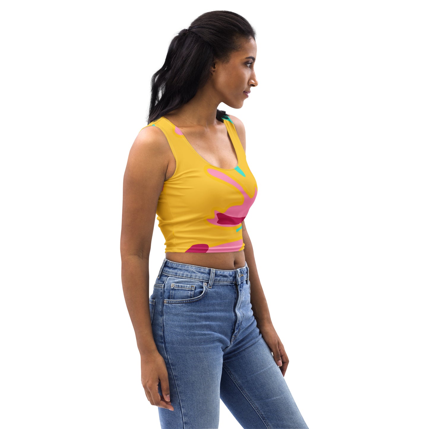 Embrace Body Love Crop Top Tank- Yellow
