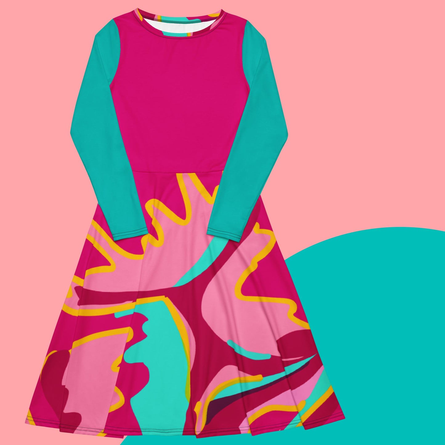 Embrace Body Love Dress, Midi, Long Sleeve with Pockets