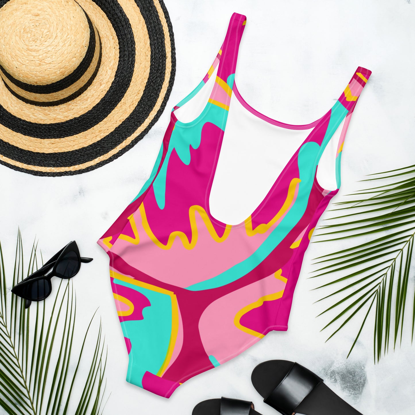 Embrace Body Love One-Piece Swimsuit- Hot Pink