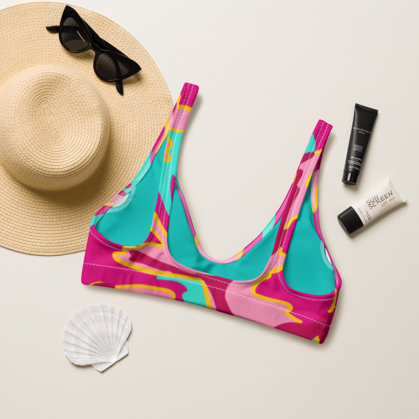 Embrace Body Love Bikini Separates- Top, Pink (recycled)
