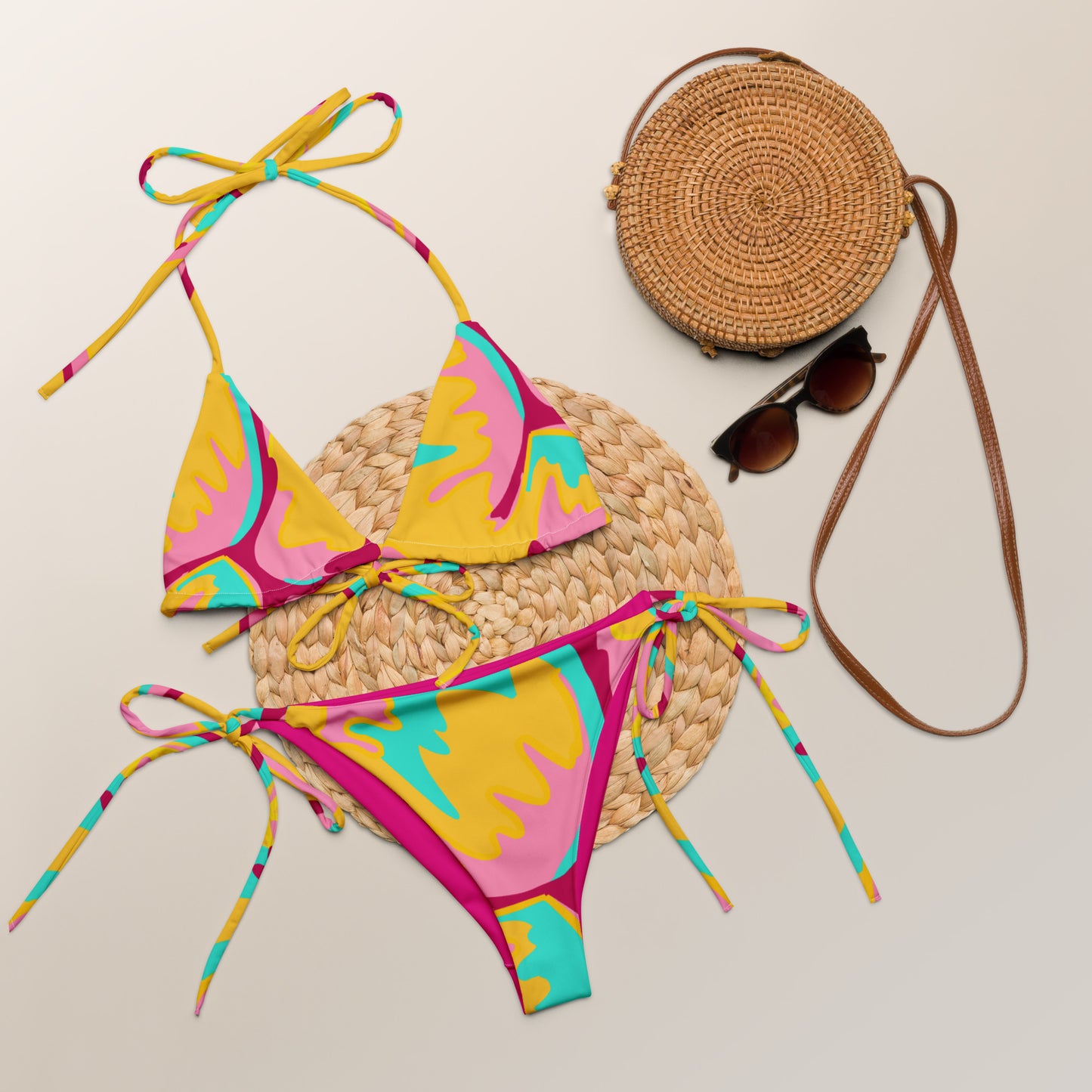 Embrace Body Love String Bikini, Yellow (Recycled)