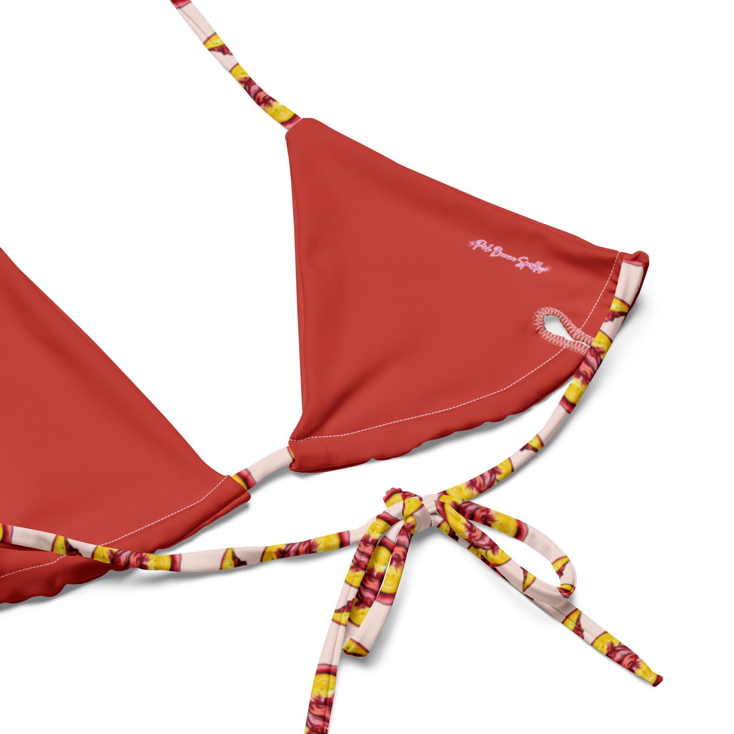 "Peachy Queen" Peach Vulva- String bikini (recycled)