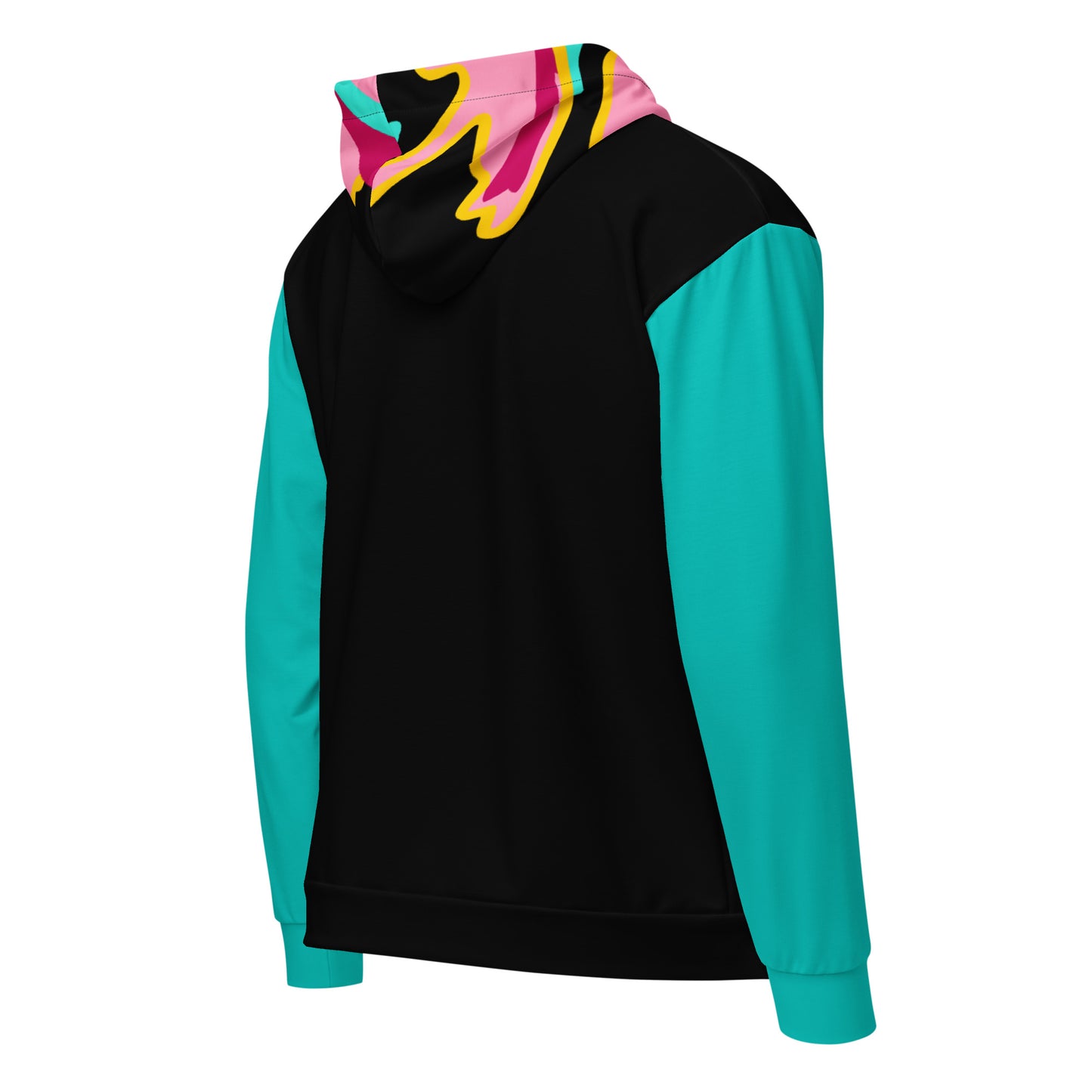 Body Love "New Classic" Zip hoodie- Genderless, Teal Sleeves (Recycled)