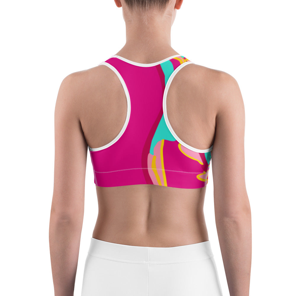 Embrace Body Love Sports Bra- Hot Pink