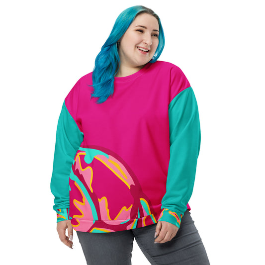 Embrace Body Love Sweatshirt, Crewneck- Hot Pink