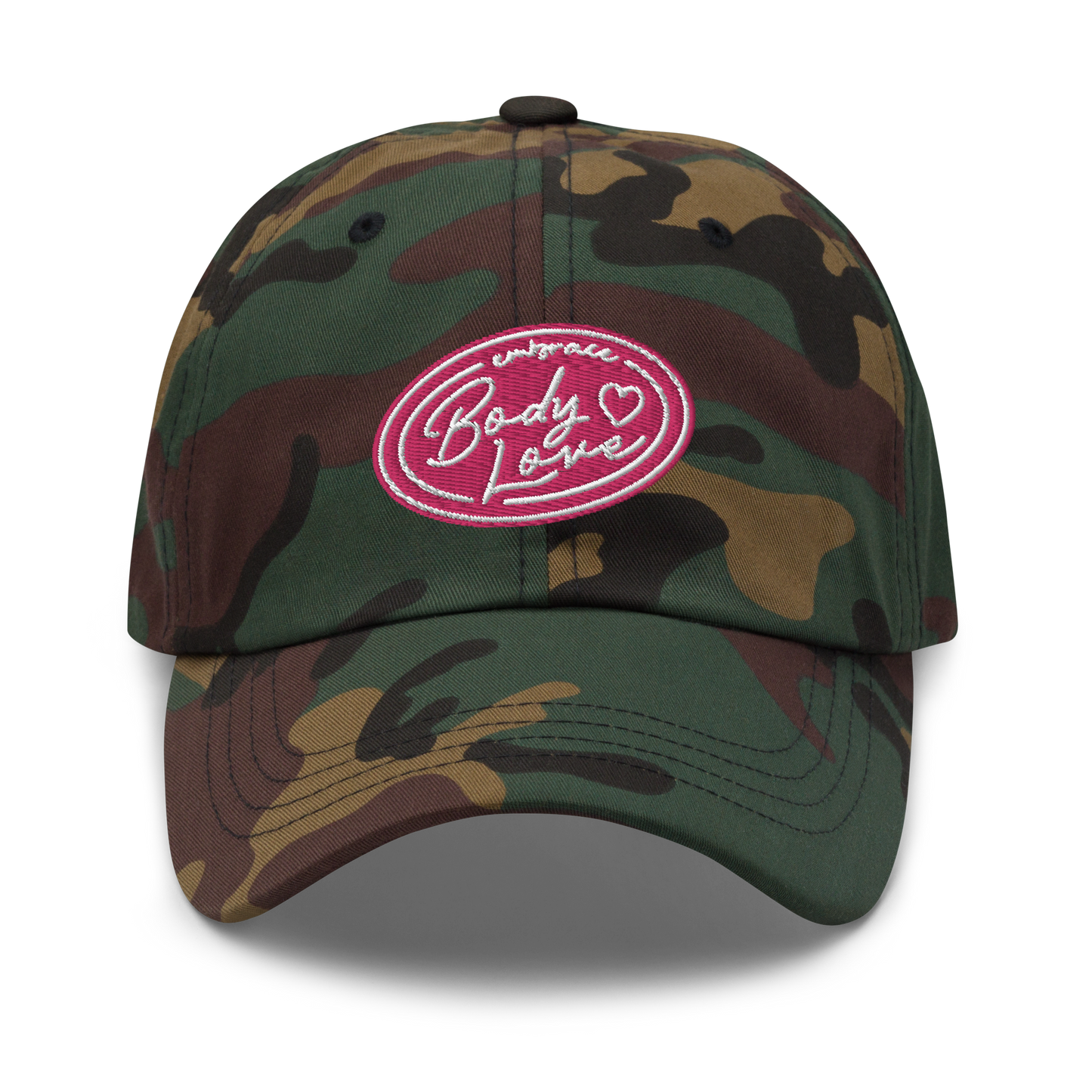 Embrace Body Love Logo "Dad" Baseball Hat- Pink logo