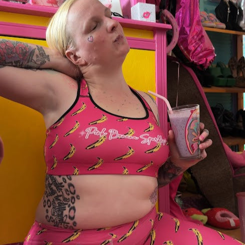 Pink Banana Sports bra- Dark Pink