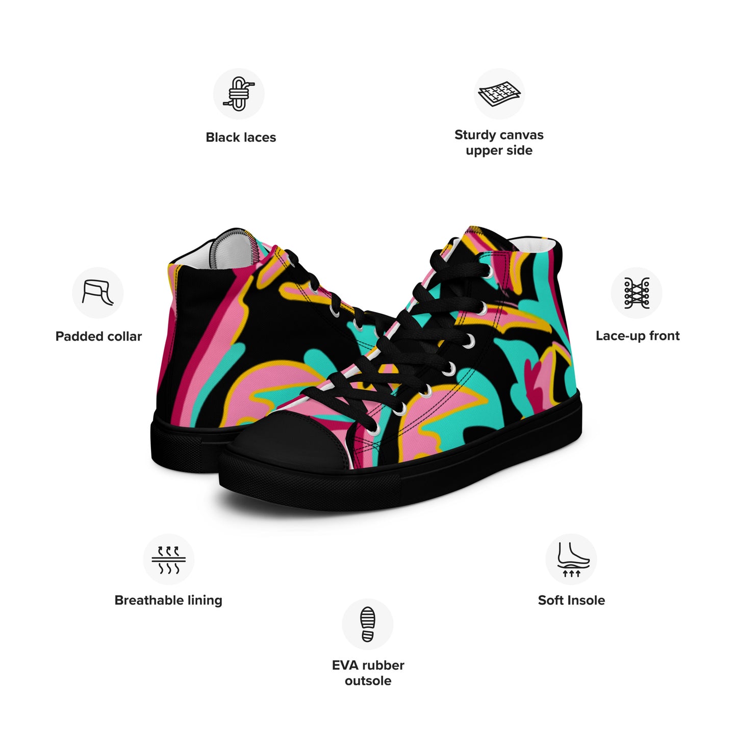 Body Love "New Classic" High Top Canvas Shoes- Men's Sizing