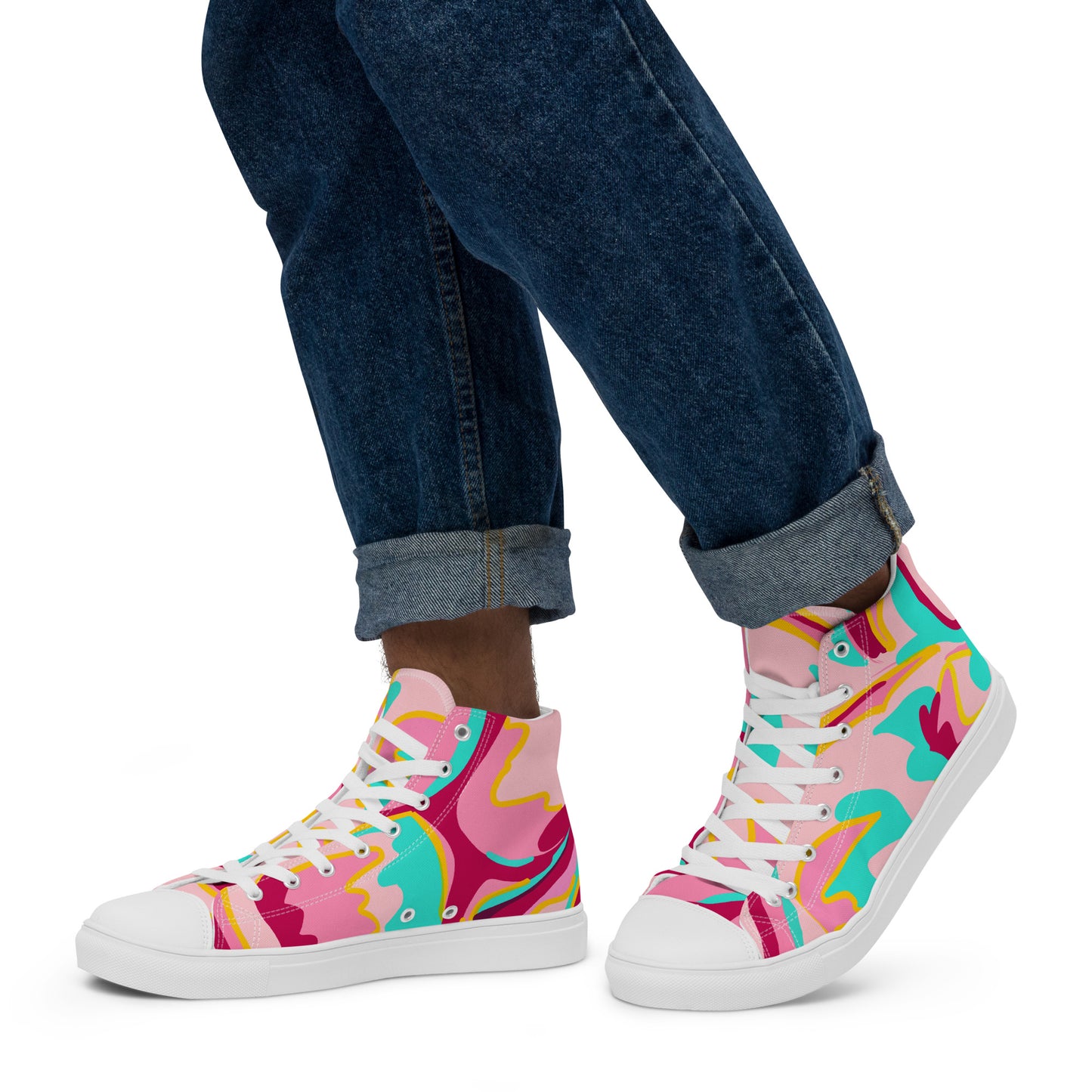 Embrace Body Love High Top Canvas Shoes, Light Pink (Men's Sizing)
