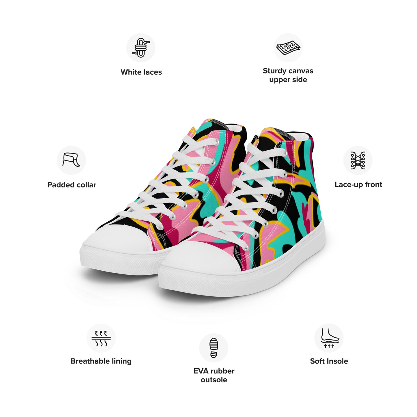 Body Love "New Classic" High Top Canvas Shoes- Men's Sizing