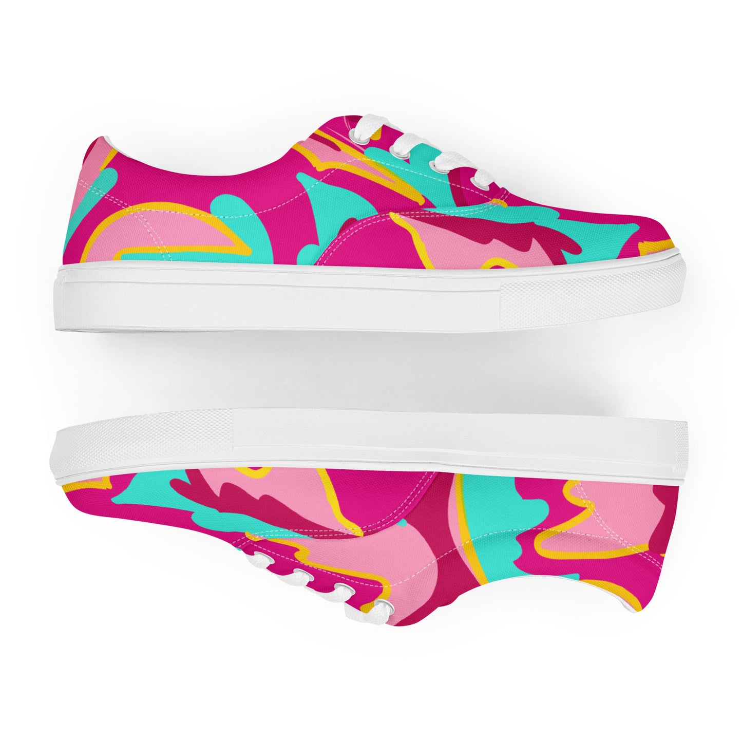 Embrace Body Love Lace-up Canvas Shoes, Hot Pink (Men's Sizing)