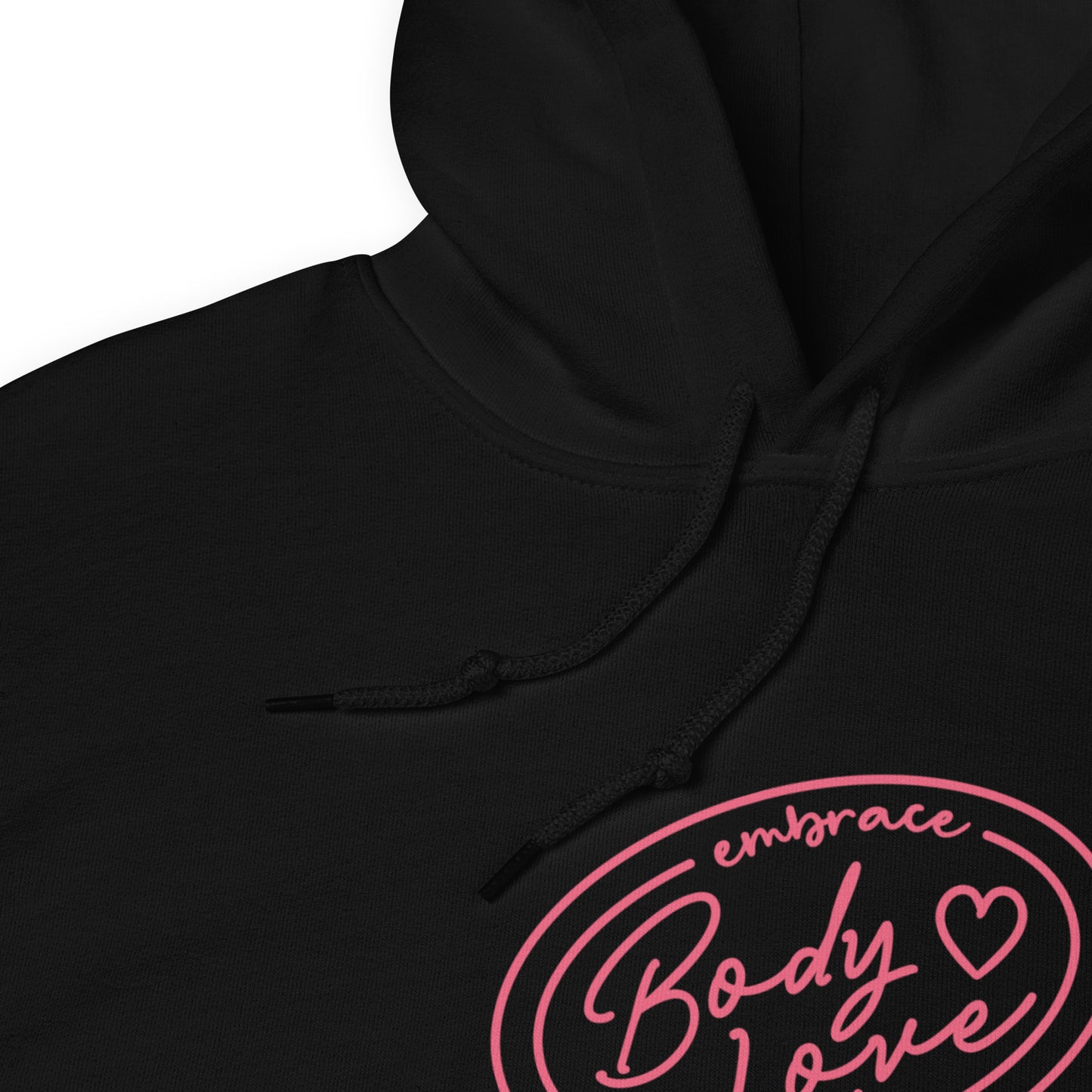 Embrace Body Love Logo, Hoodie- Genderless, Pink Logo
