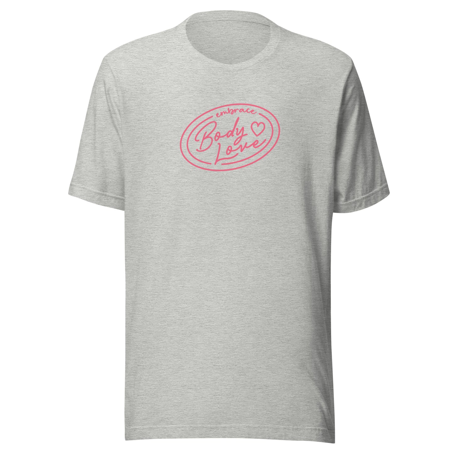 Embrace Body Love Logo, Classic Genderless T-shirt- Pink Logo