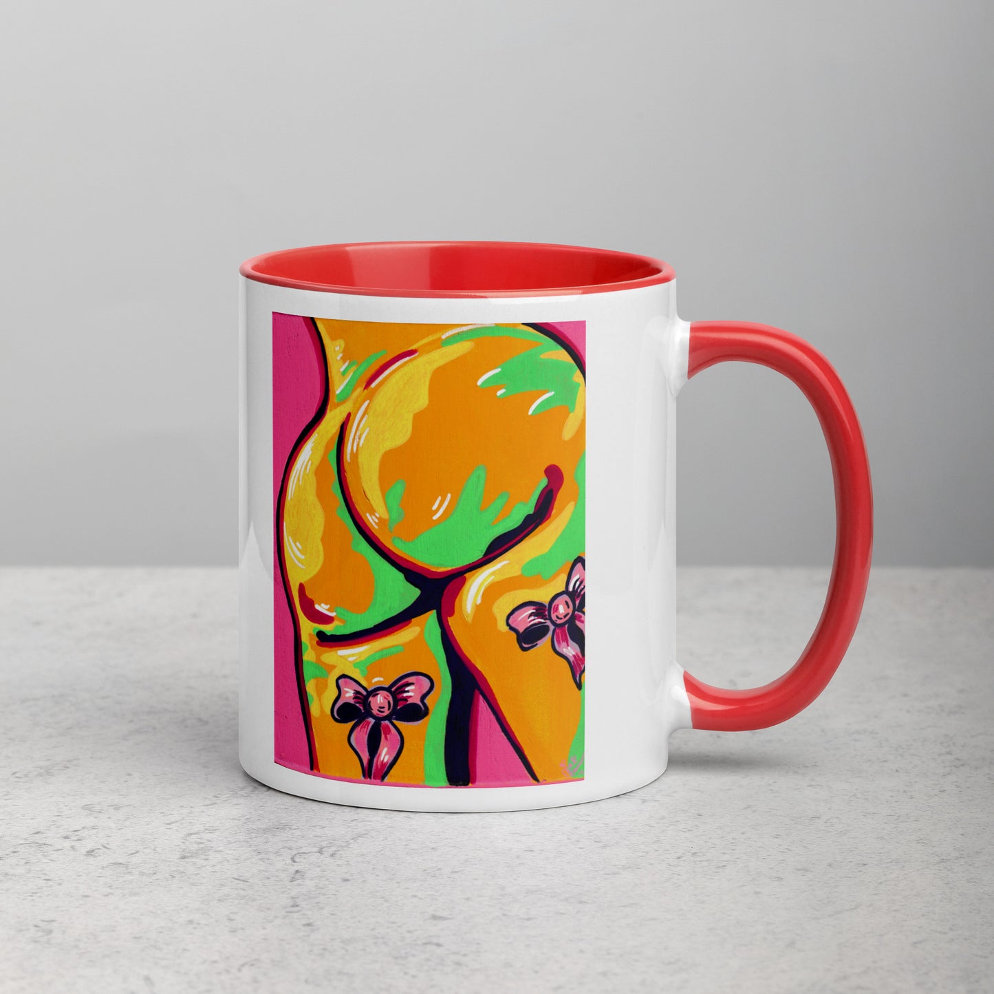 Booty and Bows- Mug with colour (11 or 15oz)