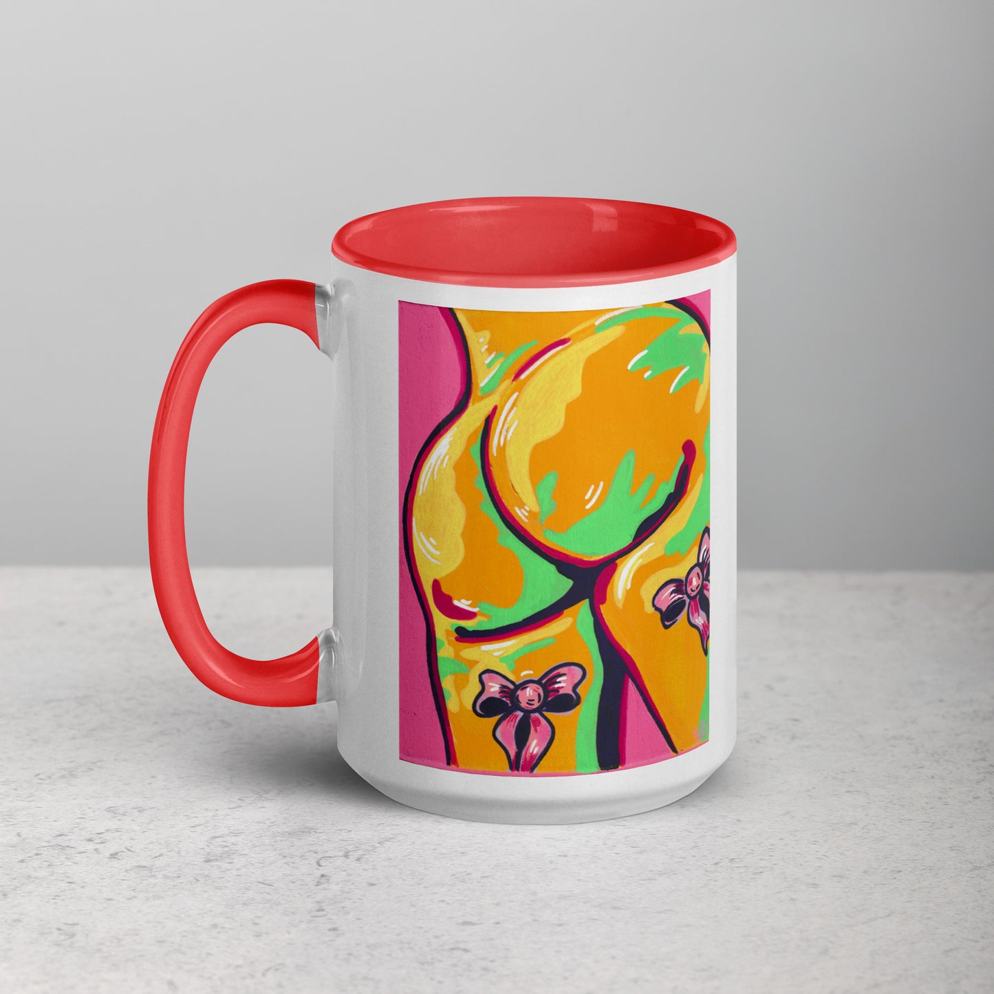 Booty and Bows- Mug with colour (11 or 15oz)