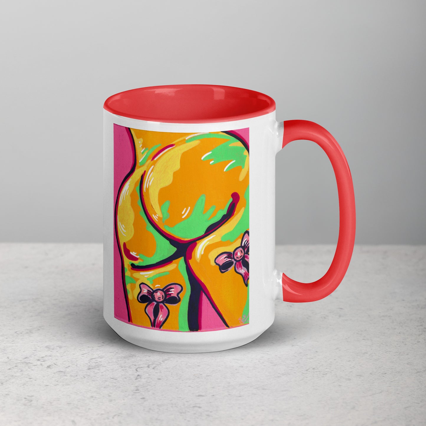 Booty and Bows- Mug with colour (11 or 15oz)