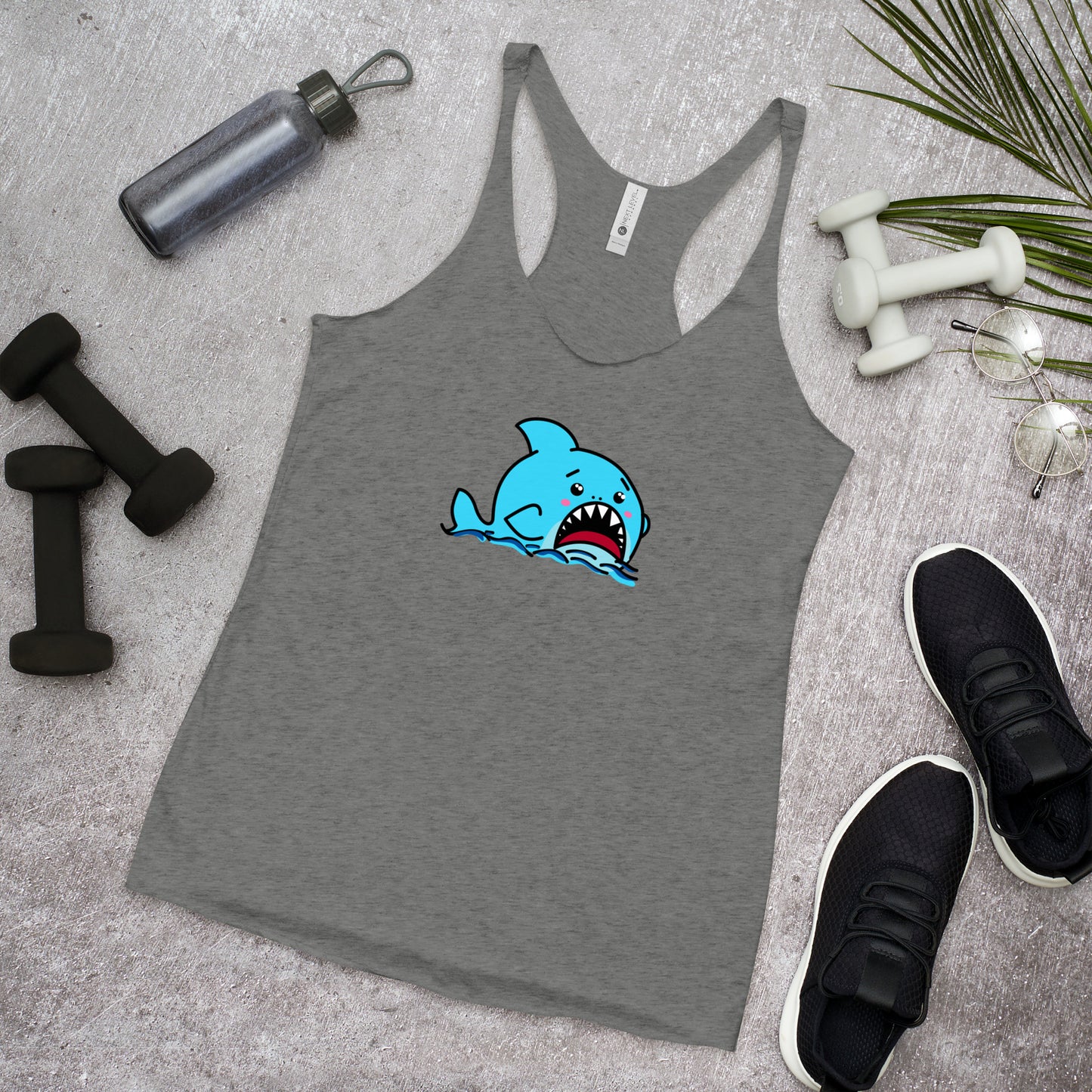 Anxious Shark- Femme Racerback Tank