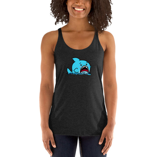 Anxious Shark- Femme Racerback Tank