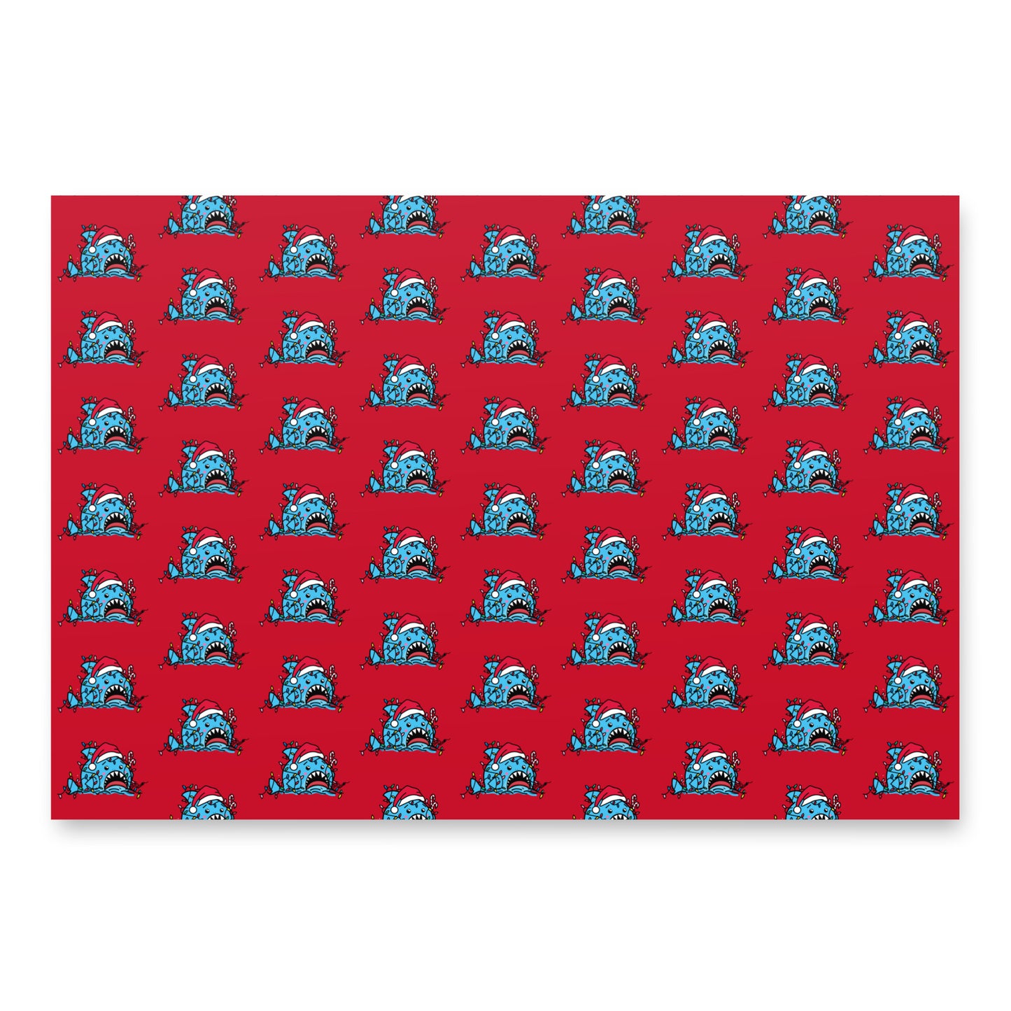 Anxious Shark- Holiday/Christmas Wrapping paper sheets