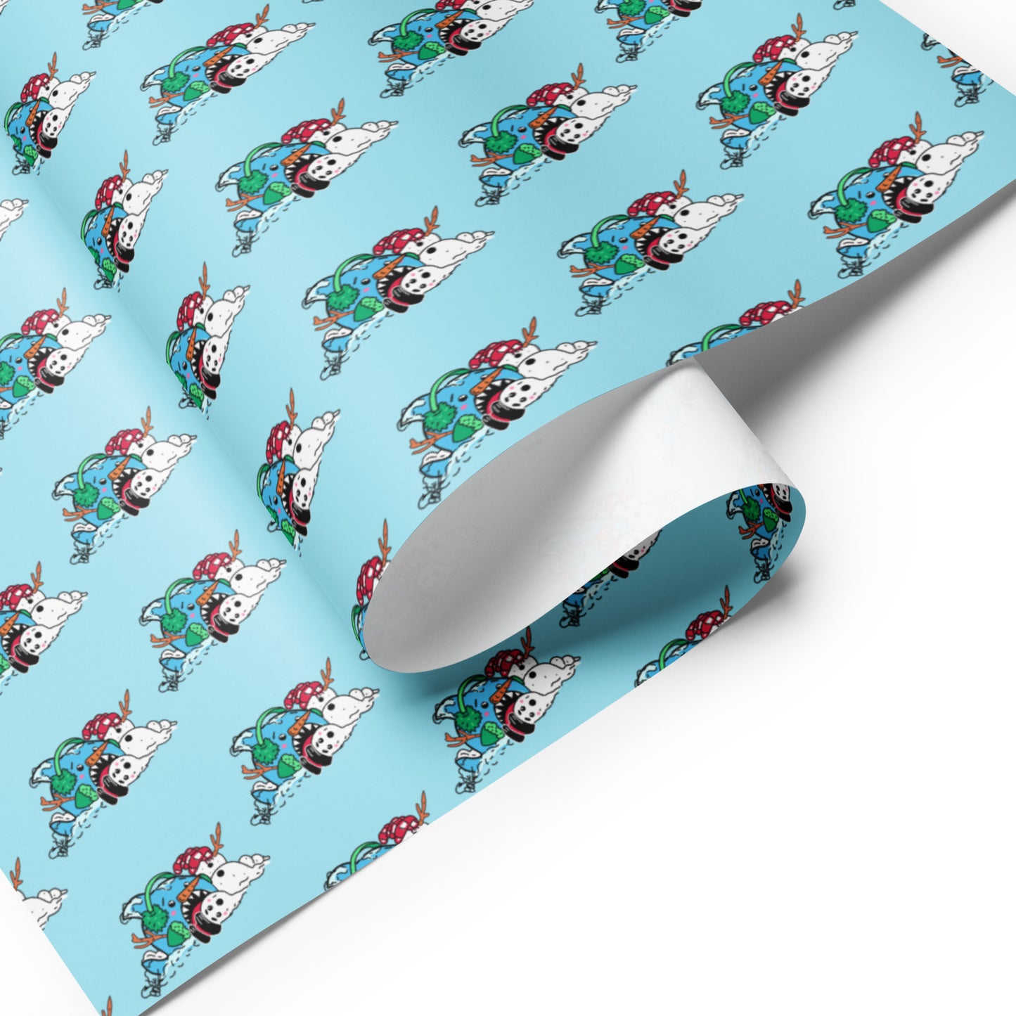 Anxious Shark- Holiday/Christmas Wrapping paper sheets