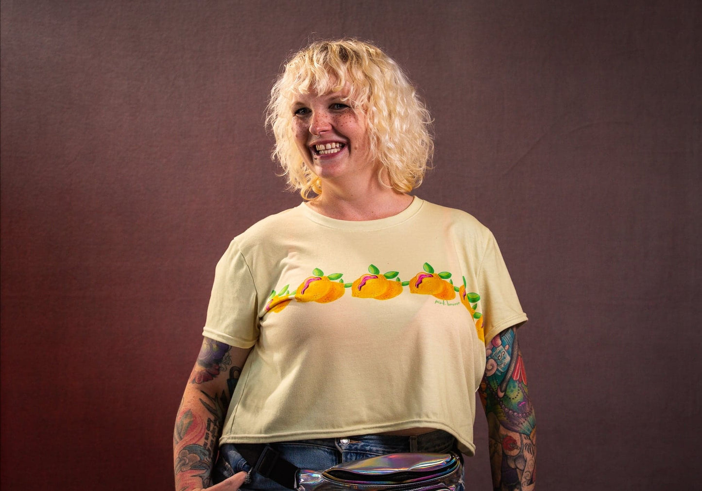 "Sour Puss" Lemon Vulva Crop Tee