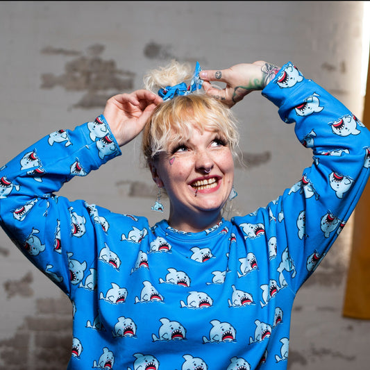 Anxious Shark- Genderless Sweatshirt (Allover print)