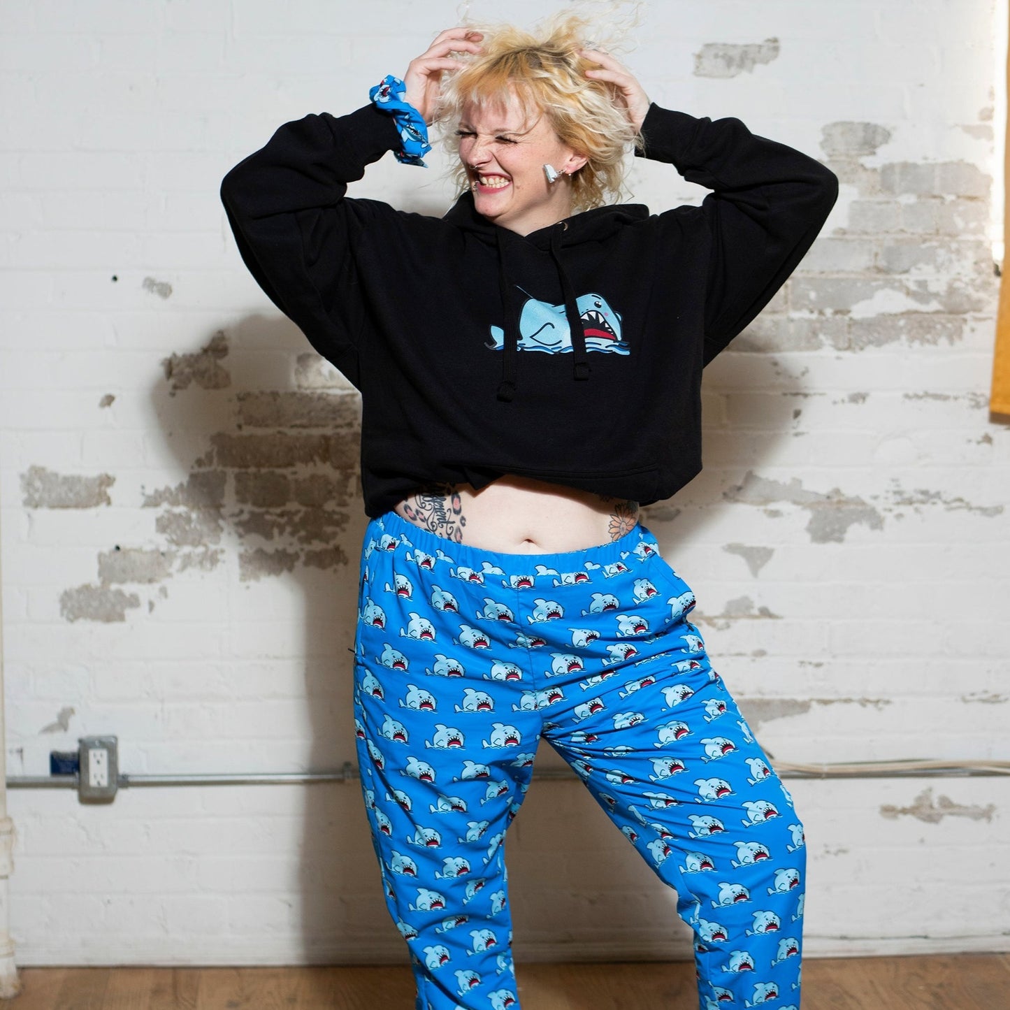 Anxious Shark- Genderless Hoodie