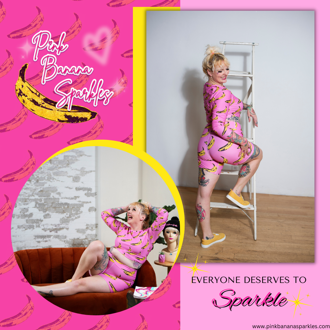 Pink Banana Yoga Shorts