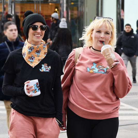 Basic Shark- All-over print bandana (beige)