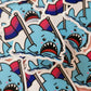 Anxious Shark Celebrates Pride! 3" Vinyl Stickers