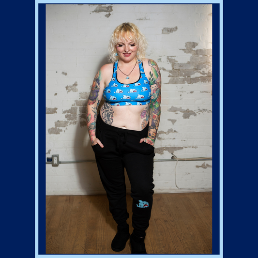 Anxious Shark- Genderless fleece sweatpants