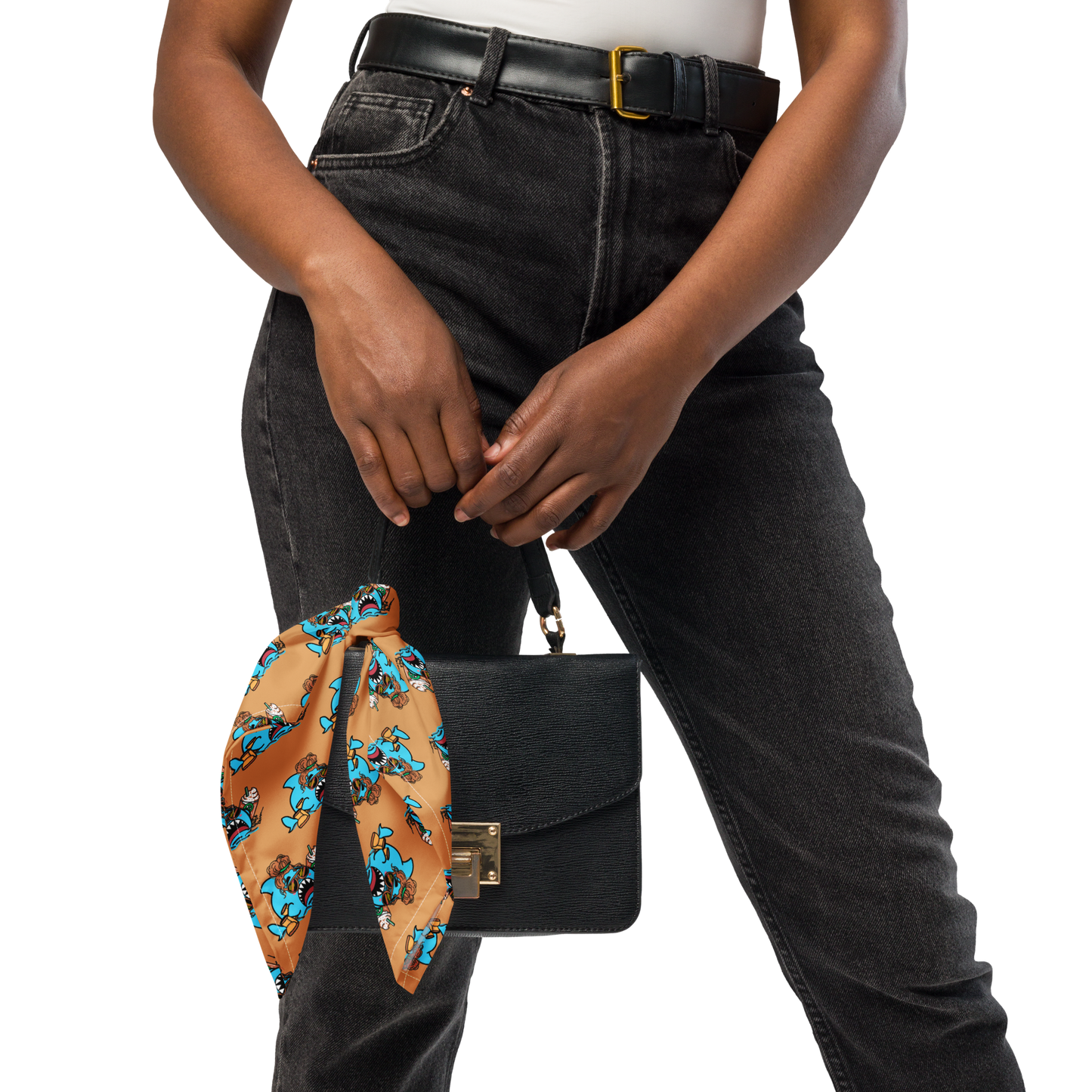 Basic Shark- All-over print bandana (beige)