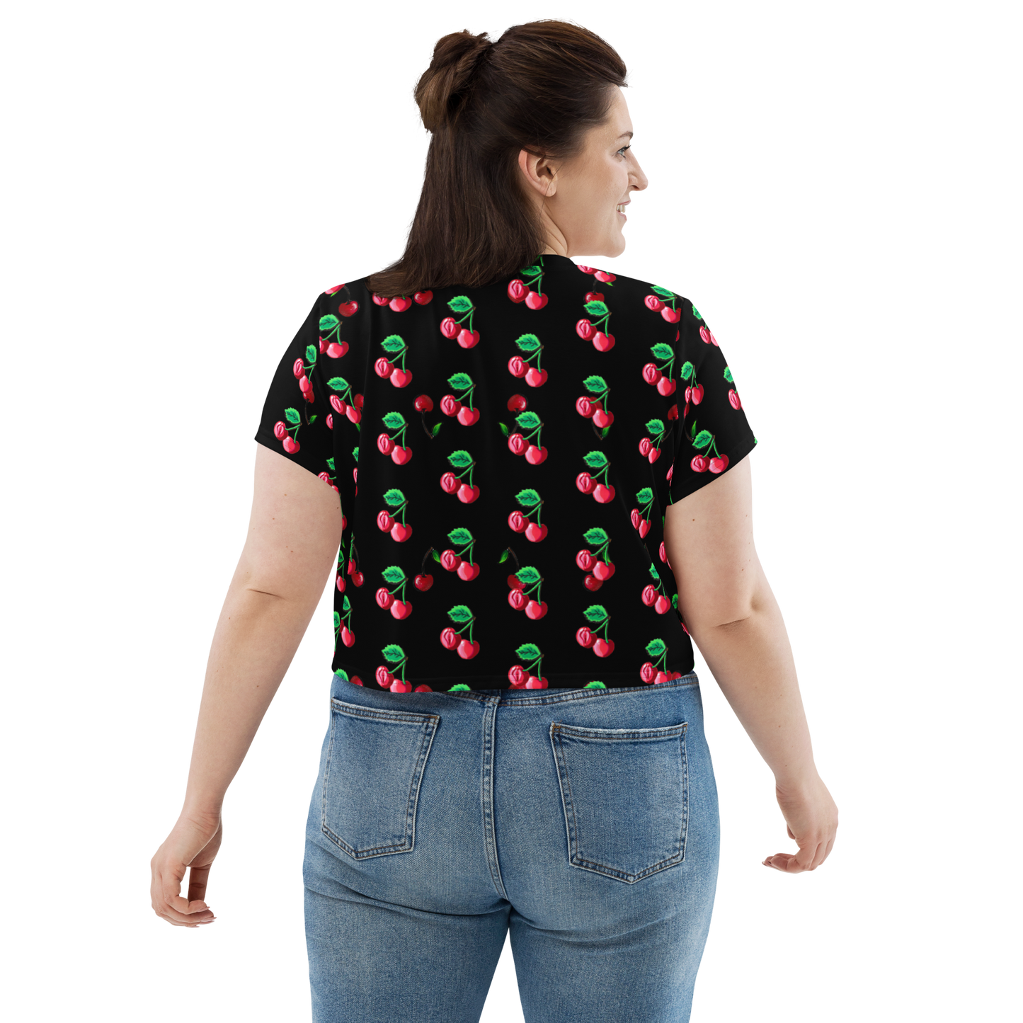 All-over Cherry Vulva Crop Tee
