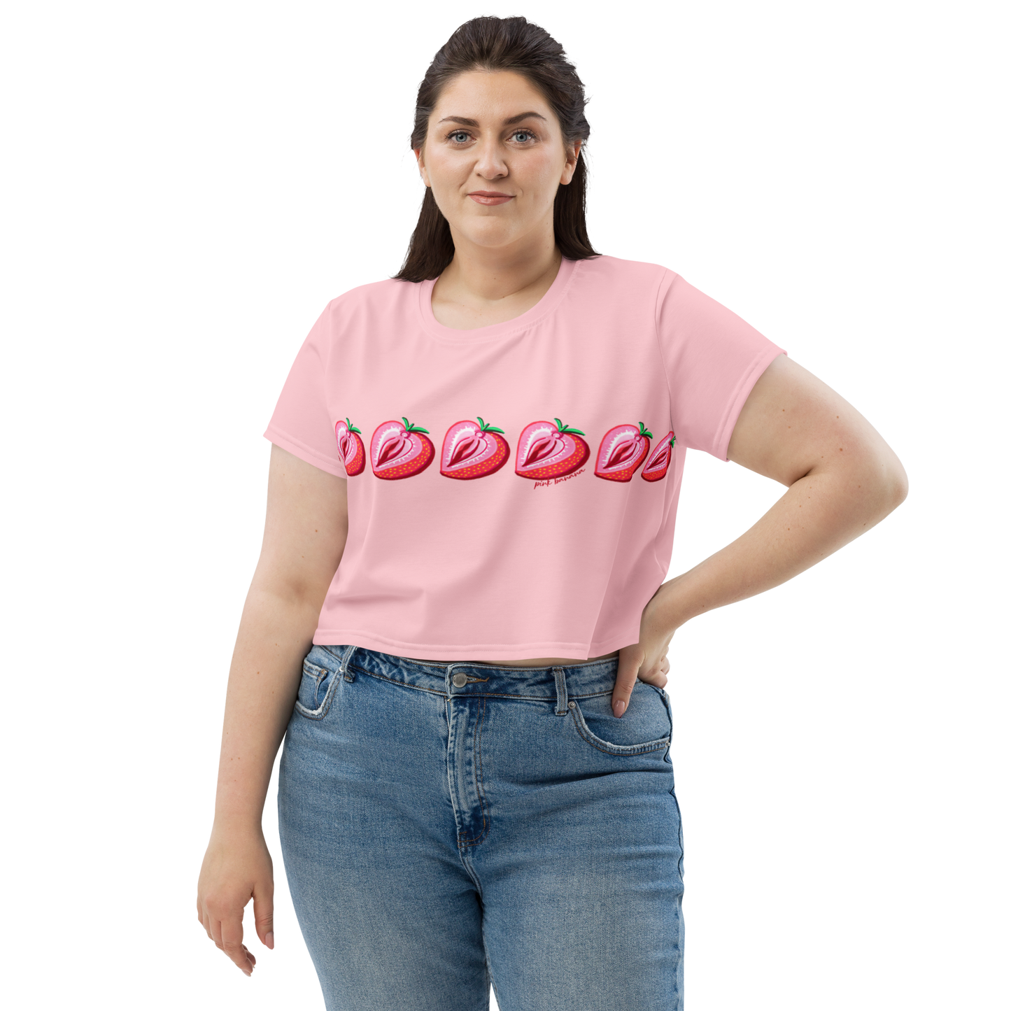 Strawberry Vulva Crop Tee