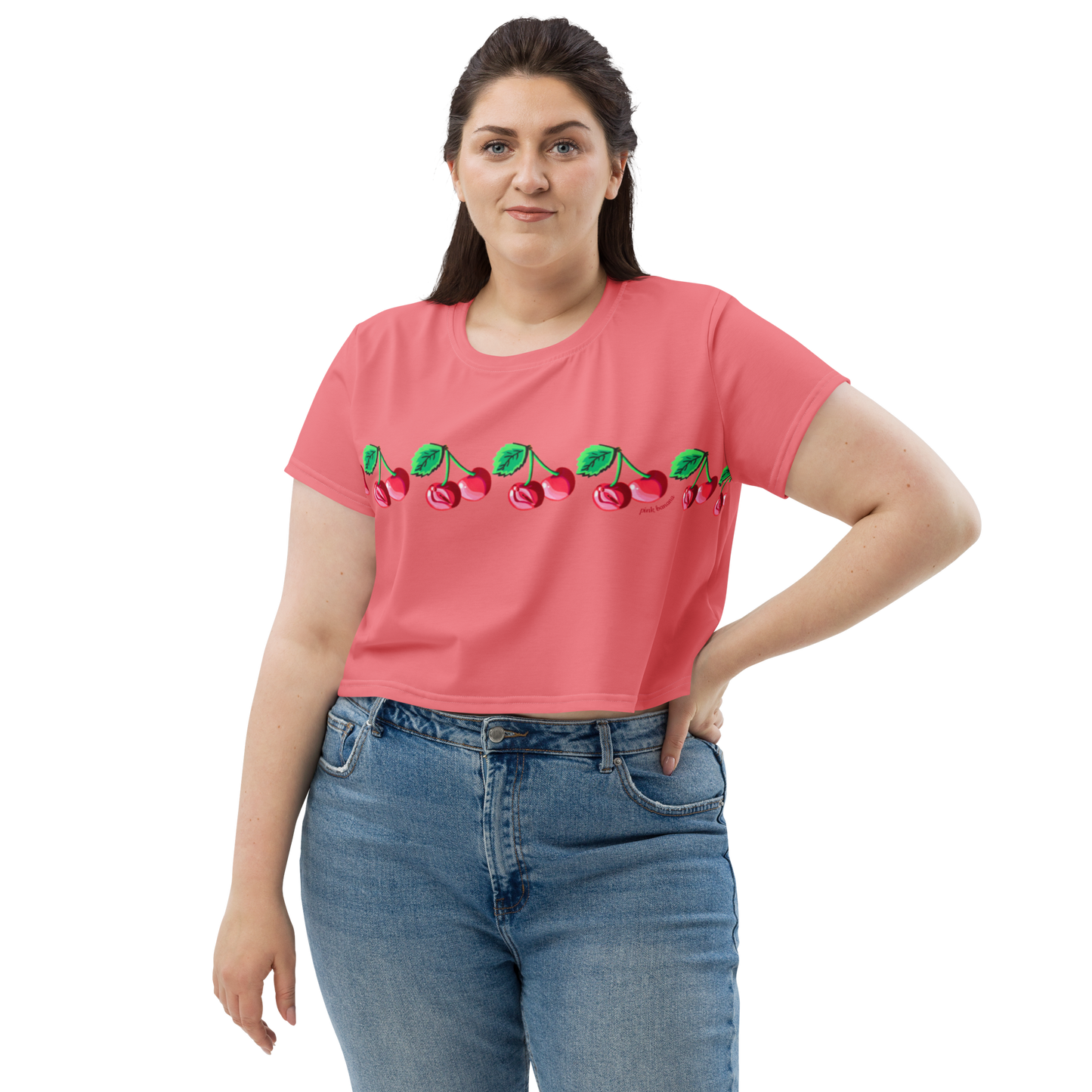 Cherry Vulva Crop Tee (pink)