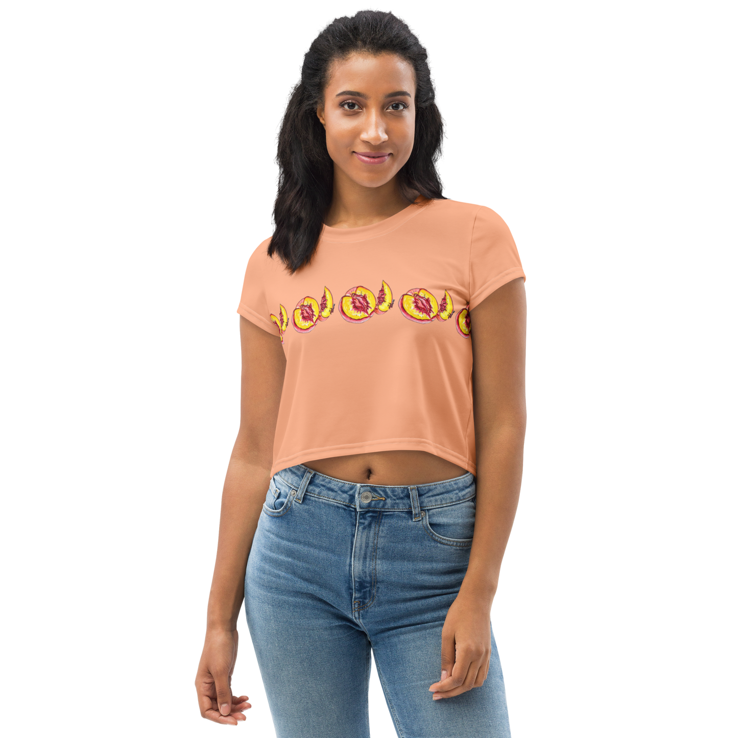 "The Perfect Peach" Peach Vulva Crop Tee