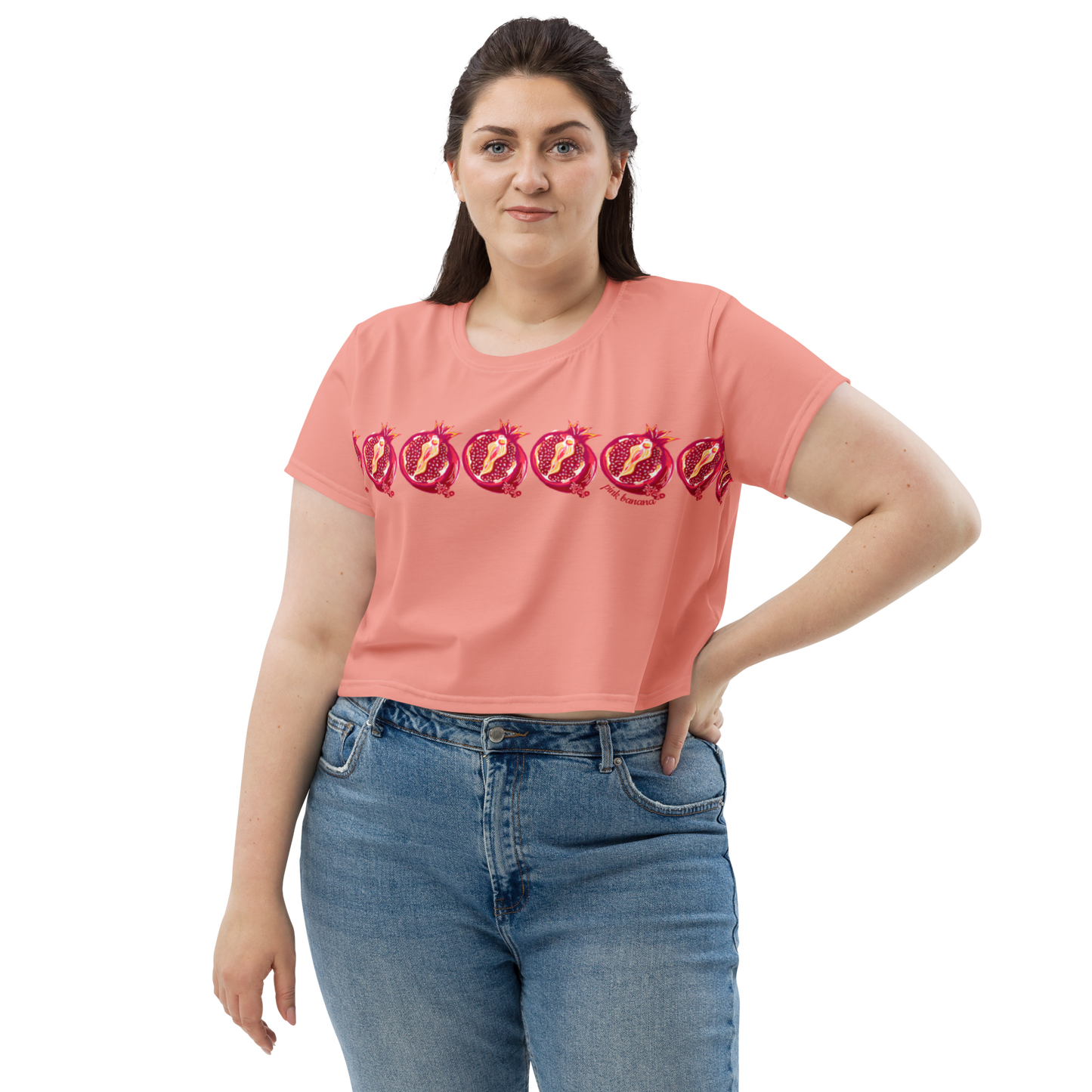 Pomegranate Vulva Crop Tee