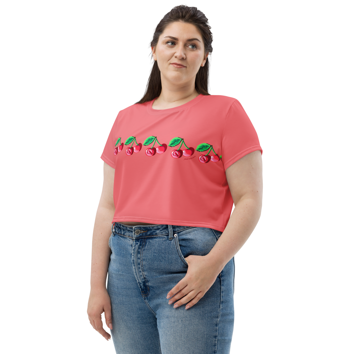 Cherry Vulva Crop Tee (pink)