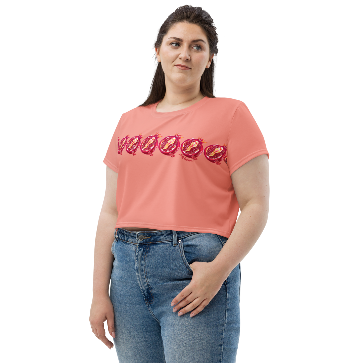 Pomegranate Vulva Crop Tee