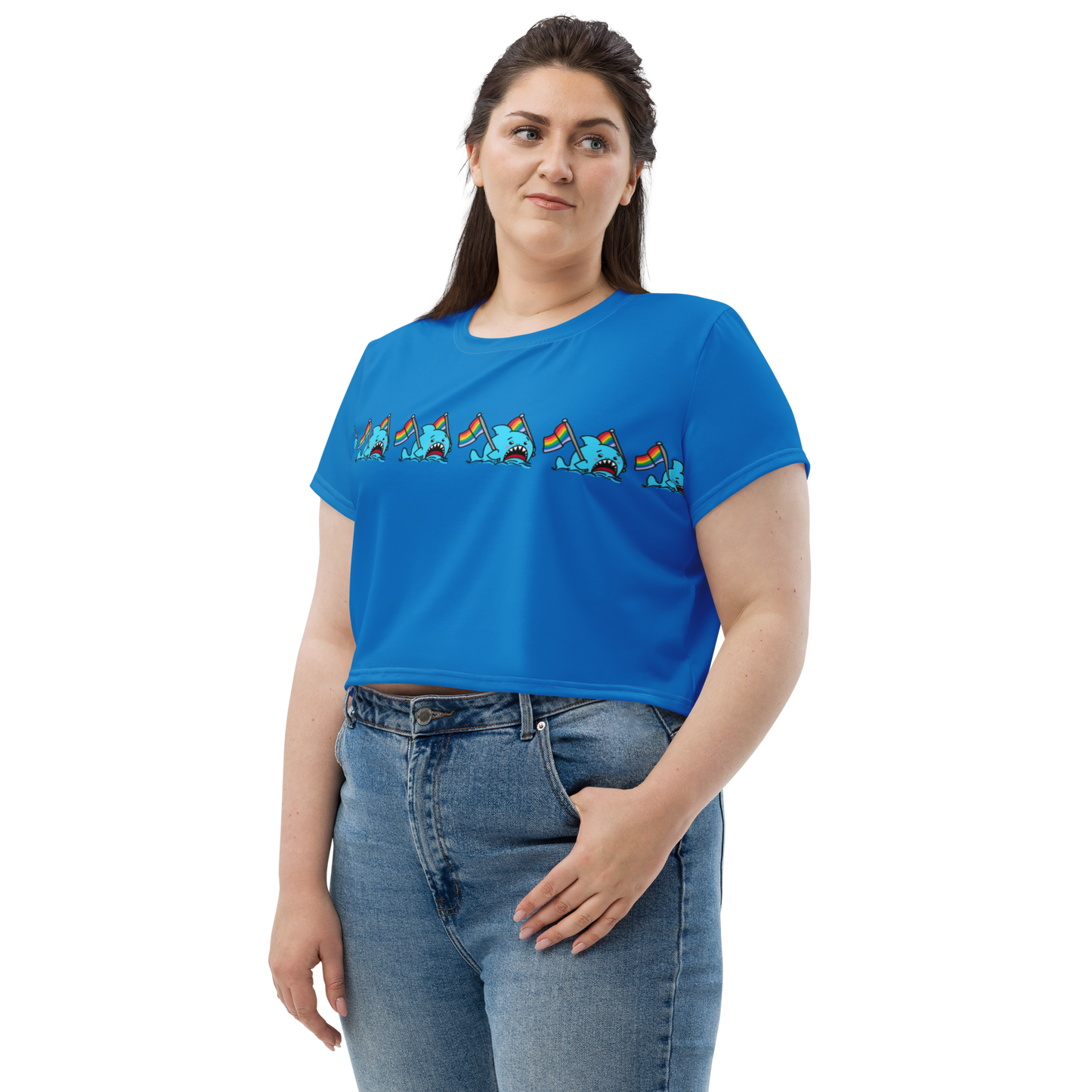 Anxious Shark x Pride Crop Tee