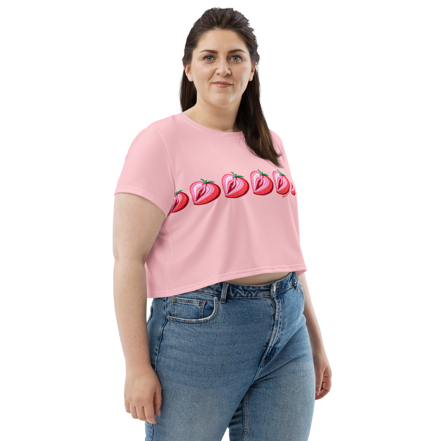 Strawberry Vulva Crop Tee