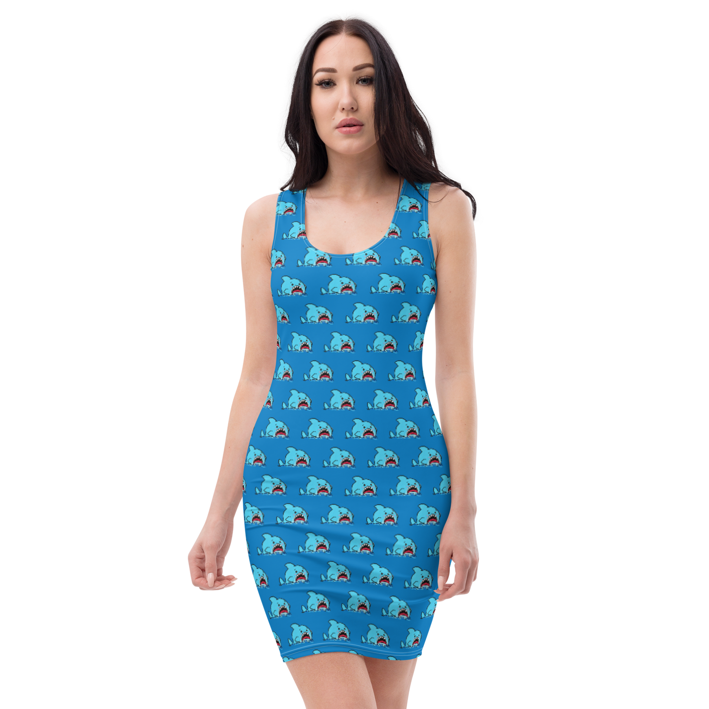 Anxious Shark- Fitted Dress
