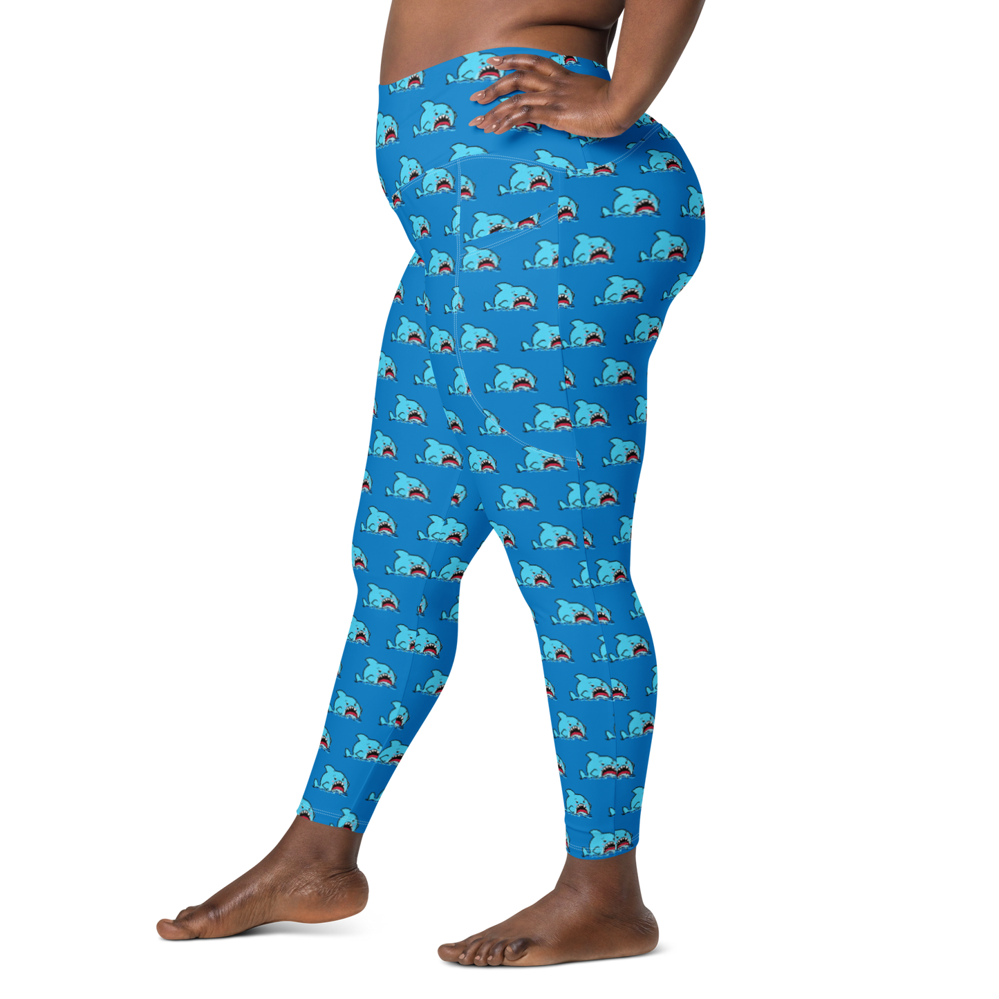 Anxious Shark- Leggings with pockets