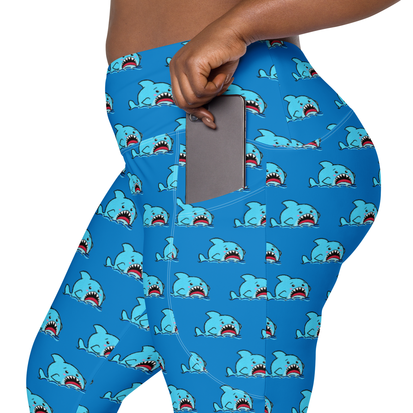 Anxious Shark- Leggings with pockets